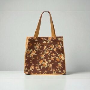 Laura Ashley Brown Floral Tote Bag